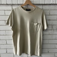 Vintage Polo Country Ralph Lauren Pocket Shirt Cream Green Size Small Blank