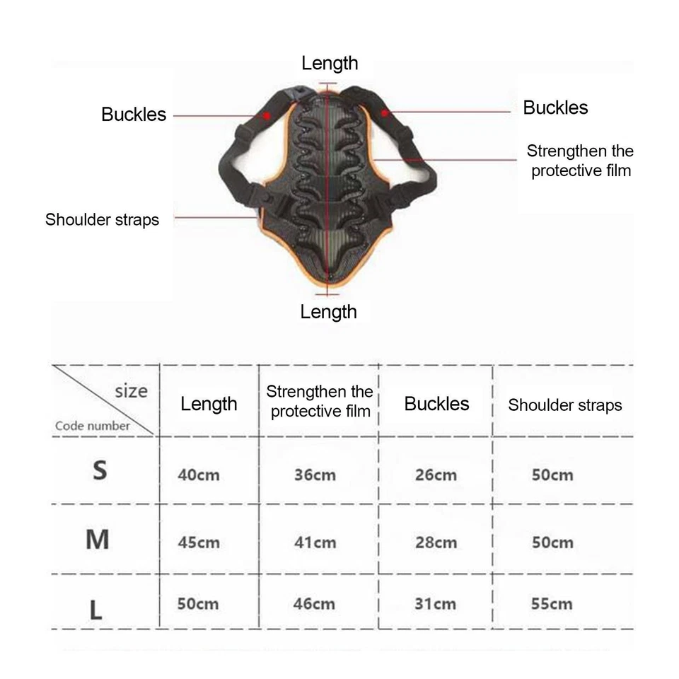 Protector de espalda para niños Protector Almohadilla engrosada Ciclismo para Snowboard $ Foto 3 de 4