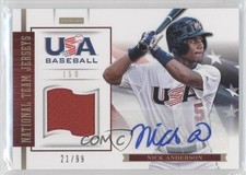 2012 USA Baseball National Team Jersey Signatures 21/99 Nick Anderson Auto 0a2