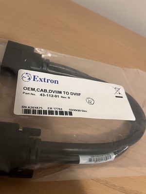 Extron 43-112-01 DVIIM TO DVIIF - OEM Cable