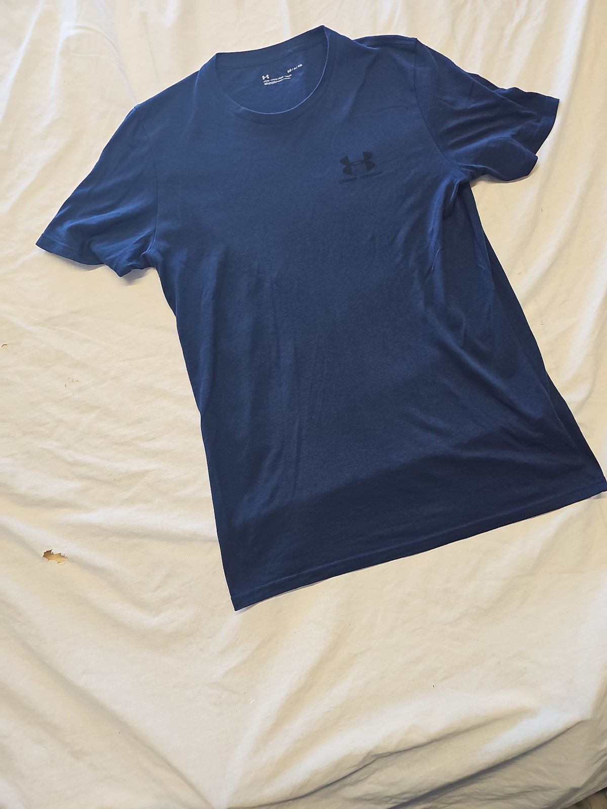 Under Armour Men's Navy Blue Loose Fit Training T-Shirt - Size Small PP333 image 3