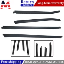 4×Car Window Weatherstrip Seal Belt Moulding 4Doors For Toyota Hilux 05-15 NEW