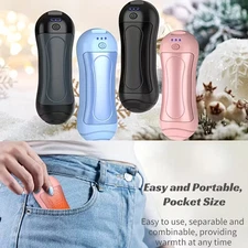 1 Pair Ergonomic 2-in-1 Hand Warmer for Outdoor Sports, Fishing, Skiing, Camping