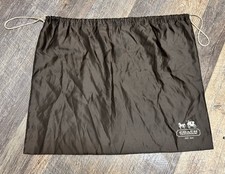 Dust Bag Coach Collectable with Logo Brown Drawstring Storage Pouch Large 24x19