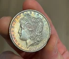 1898 UNC DUAL SIDED TONED MORGAN DOLLAR!