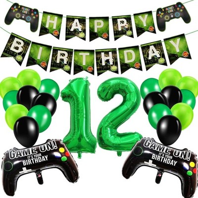 Geburtstagsdeko Jungen 12 Jahre, Gamer Deko Geburtstag, Happy Birthday Girlan...
