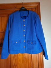 Bodyflirt Size 20 Blue Linen Look Box Style Jacket