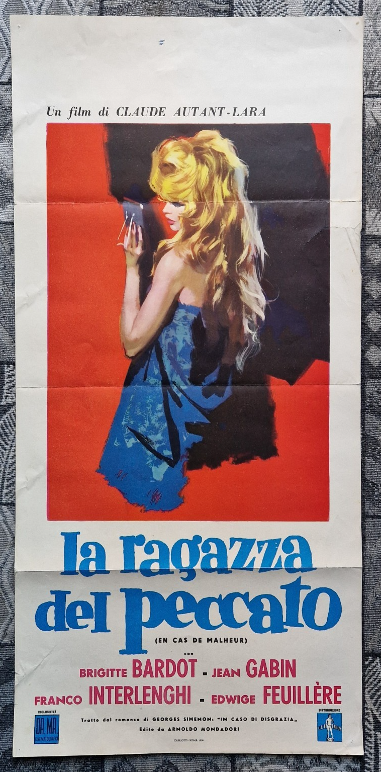 Locandina originale film La ragazza del peccato (1958) - Regia di Claude Autant-Lara