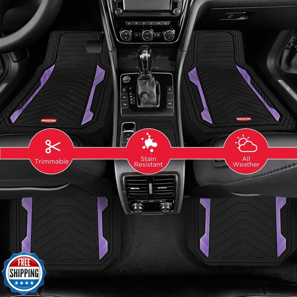 Alfombrilla Rubbermaid para coche, juego completo de alfombrillas para todo tipo de clima de alta resistencia con doble- Foto 3 de 4