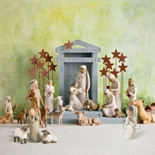 20-piece manger star decoration Nativity scene set Born Scene Willow-Tree Figure