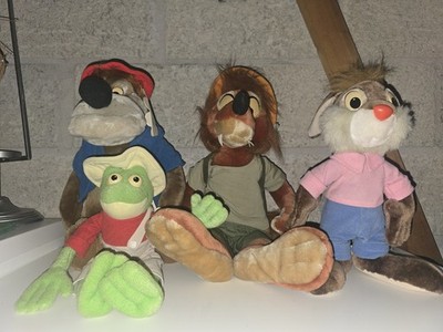 Vintage Walt Disney - Brer Bär, Fuchs, Hase, Frosch Plüsch Set (Splash Mountain)