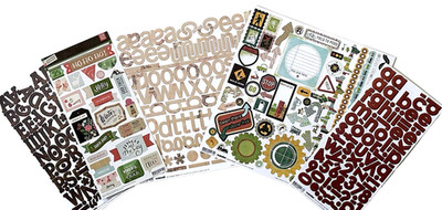 Basic Grey   [12x12 STICKERS]   (Set F)
