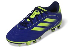 Adidas Kids Goletto Soccer Cleat, Blue and Neon Green. Size 6