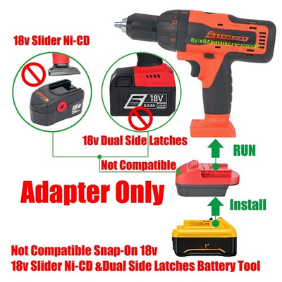 #ad Adapter for DeWalt 20v Battery To Power Snap On 18v CTB8185 CTB8187 Battery Tool $13.00
