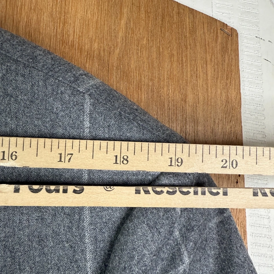 J Crew Suit Mens 44R Gray 2 Button Flannel Vitale Barberis Canonico Crosby Fit - Image 4 of 4