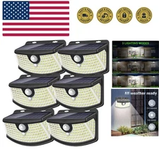 New Solar Motion Sensor Lights 120 LEDs with Lights Reflector,270° Wide Angle...