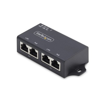 StarTech.com 2-Port Gigabit Midspan PoE+ Injektor 10/100/1000Mbps PoE+ 802.3af/a