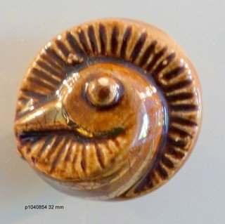 Gros BOUTON Ceramique 3.2 cm : Tete de CANARD ou OIE
