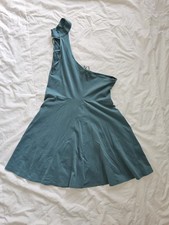 Express teal mini dress halter Mini Dress Size Medium Cotton Blend