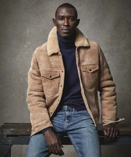 $2998 Brand New Todd Snyder Dylan Italian Suede Shearling Jacket Medium Limited