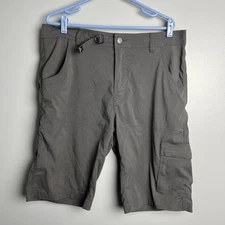 Prana Men’s  Stretch Zion Cargo Hiking Climbing Shorts Size Large Outdoor Gray