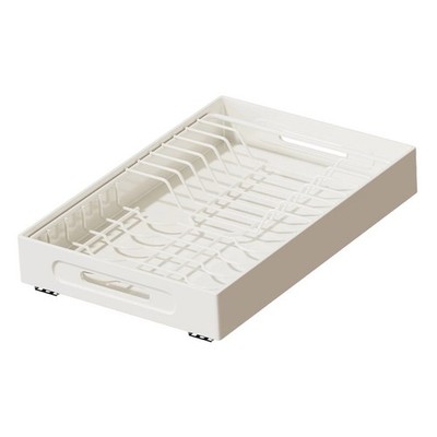 Kitchen Friendly Pull Out Rack for Plates and Dishes Compact Size Design