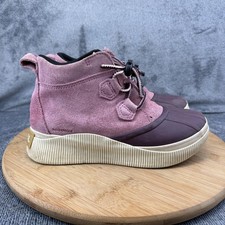 Sorel Out N About 3 Boots Girls Size 5 Pink Suede Waterproof Rain NY5169-627