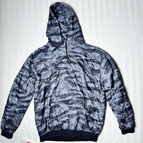 Sudadera con Capucha Oficial Zero Foxtrot Contraband Puffer Para Hombres Grande Gris Tigre Rayas Camuflada