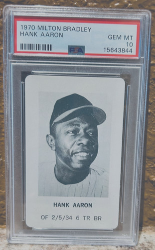 1970 Milton Bradley Hank Aaron HOF PSA 10 Atlanta Braves DOB: 2/5/1934