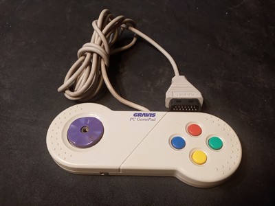 GRAVIS PC GAMEPAD 15 PIN 4 BUTTON CONTROLLER 1992 UNTESTED