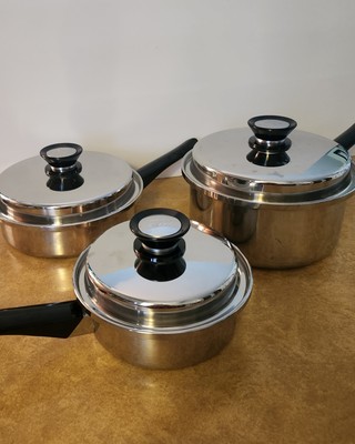 Amway Queen Cookware Set Of 6 pc Multi-Ply 18/8 Stainless