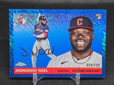 2025 Topps Chrome Platinum - Jhonkensy Noel Blue Shimmer /100 Guardians