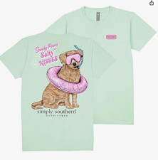 Simply Southern Sandy Paws Salty Kisses - Dog - Snorkel - Adult T-Shirt