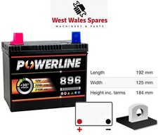 12V Starter Battery Hyundai Diesel Generator DHY6000SE DHY8000SELR DHY8000SELR-T