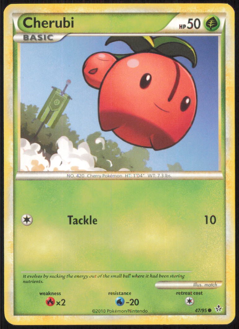 CHERUBI 47/95 COMMON HGSS UNLEASHED POKEMON LIGHTLY PLAYED
