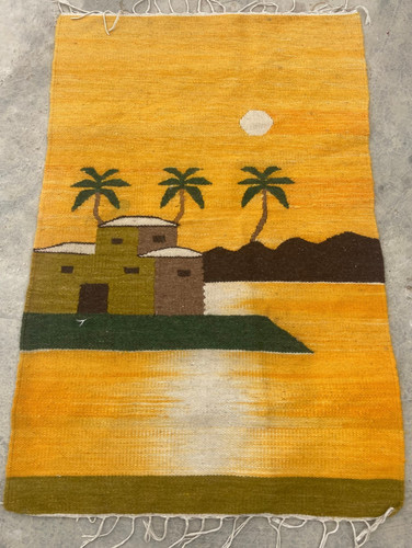 Vintage Traditional Handmade Beautiful Egyptian Kilim Floor Rug Carpet 94x63 cm