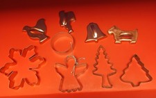 Lot Of 9 Vintage Metal Cookie Cutters 