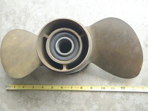 Vintage Brass Boat Propeller - 13 3/4 X 21 MICHIGAN 1482 DOUBLE BLADE