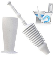 Toilet Plunger - Unclogger Plungers for Bathroom - Heavy Grey Toilet Plunger