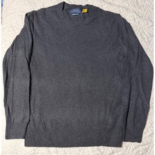 Polo Ralph Lauren Washable Cashmere Sweater Mens S Gray Crewneck Knit pullover