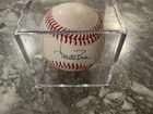 New York Yankees Aaron Boone Signed Official MLB Baseball w/ Cube