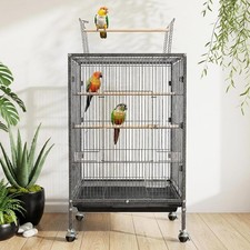 38" H Bird Cage,Birdcage w/Play Open Top Rolling Parakeet Cage for Small Parrot