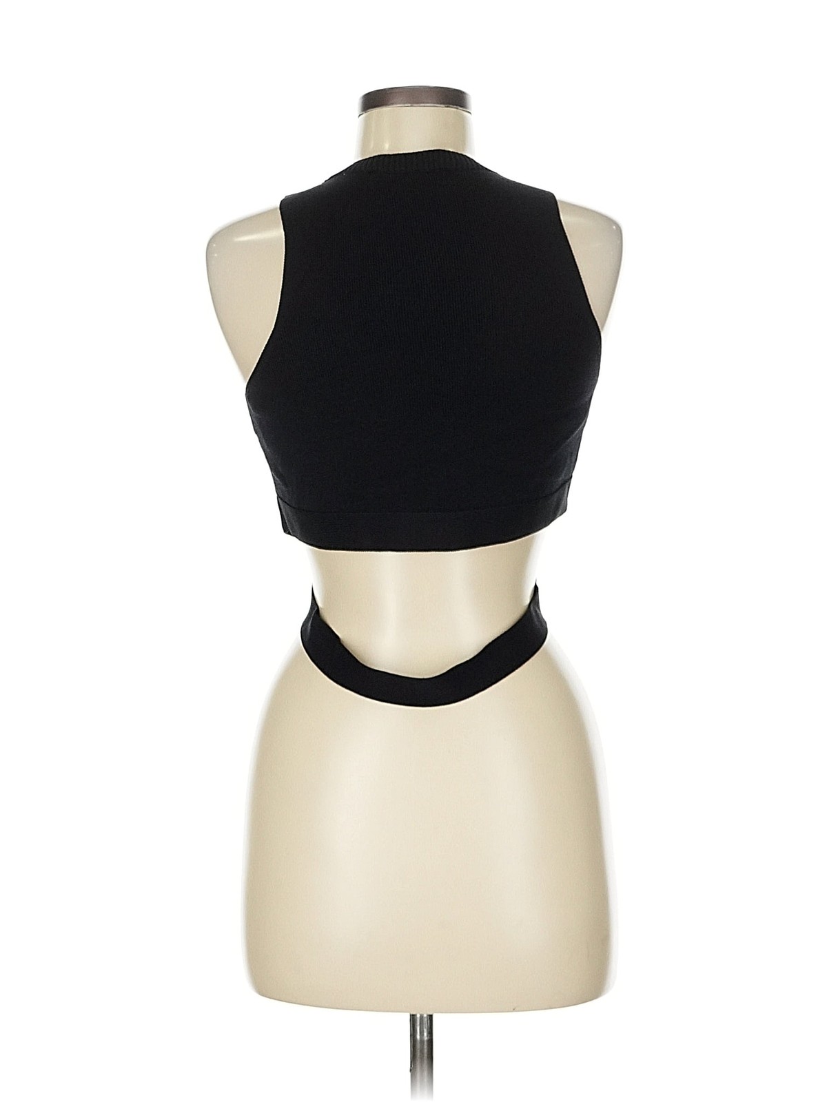 Zara Women Black Tank Top M thumbnail 2