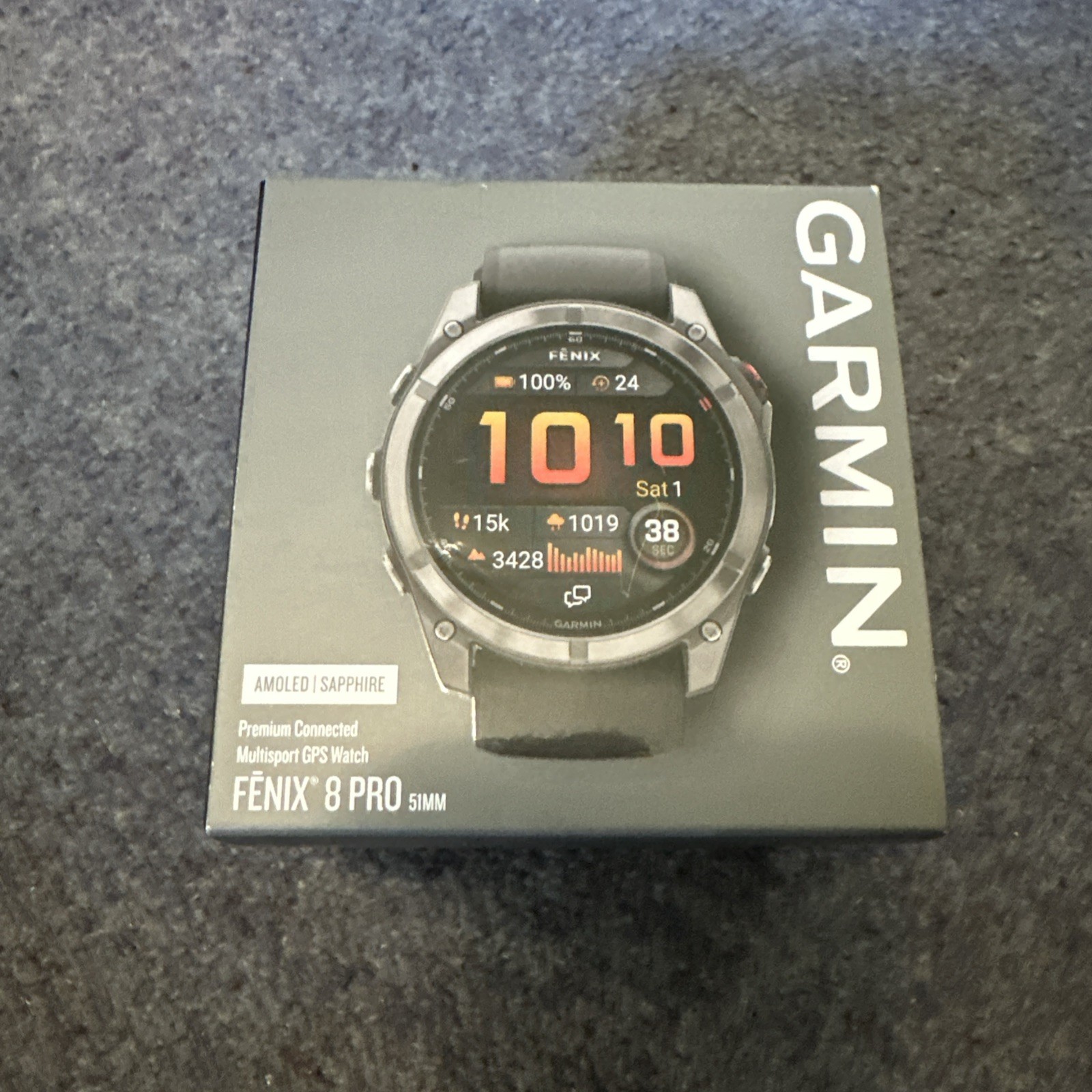 Garmin Fenix 8 Pro AMOLED Sapphire Titanium - 51mm (Titanium with graphite band)