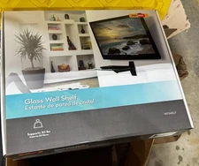 OmniMount Single Glass Swivel Wall Shelf OBECS1 Supports 30 lbs - WFSHELF -