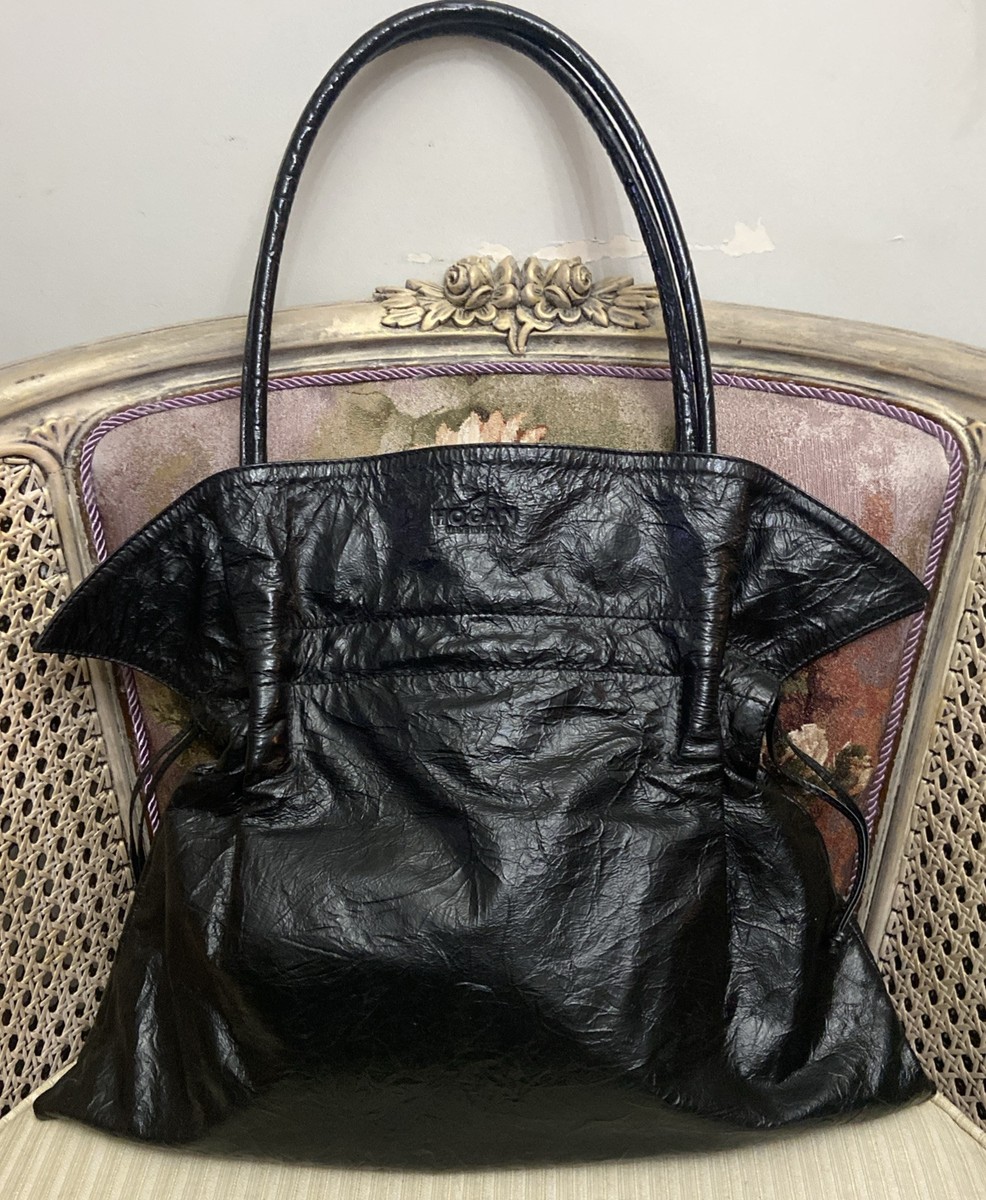 【SALE】HOGAN ハンドバッグ HOGAN Vintage Black Leather Shoulder Bag Handbag Bag | eBay