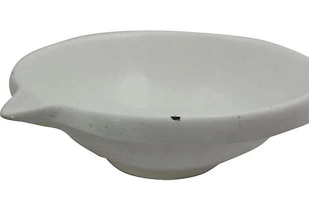 Antique White Ironstone Dairy Bowl - Image 3 of 4
