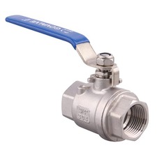 2-PC Ball Valve Stainless Steel - 3/4" NPT Female Full Port Ball Valve For wa...
