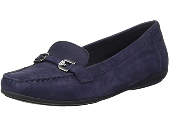 Geox Women Donna Annytah Moc A Moccasin Suede Leather Loafer. Size 3.5 UK