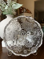 Mikasa Snowflake Bowl Nut And Candy/Trinket Dish Glass